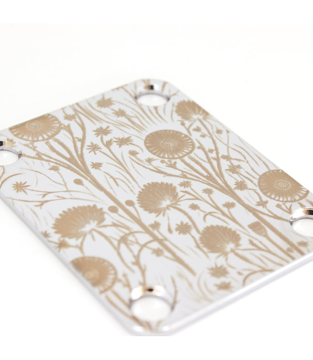 Guitar neck plate - Spring's flowers - Fender size