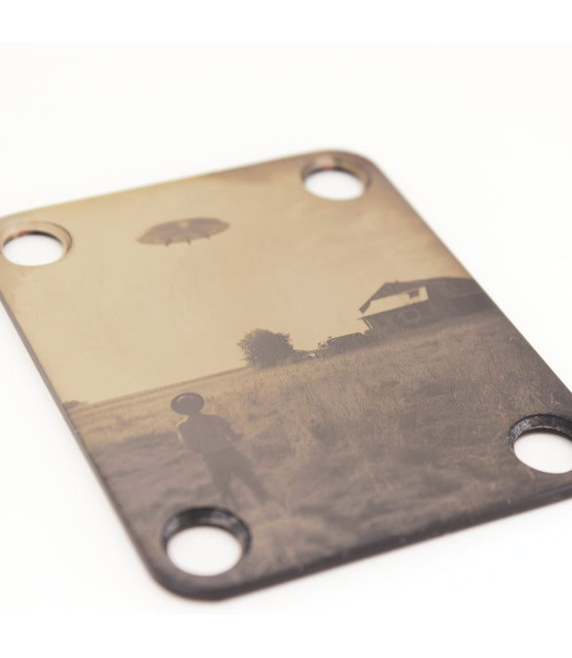 Guitar neck plate - John Bo, on that strange day  - Fender size