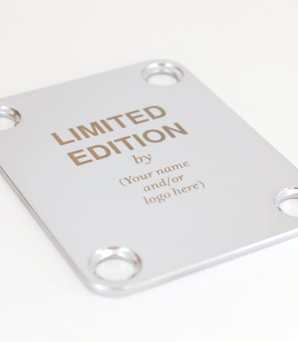 Custom Guitar Neck Plate - limited edition by