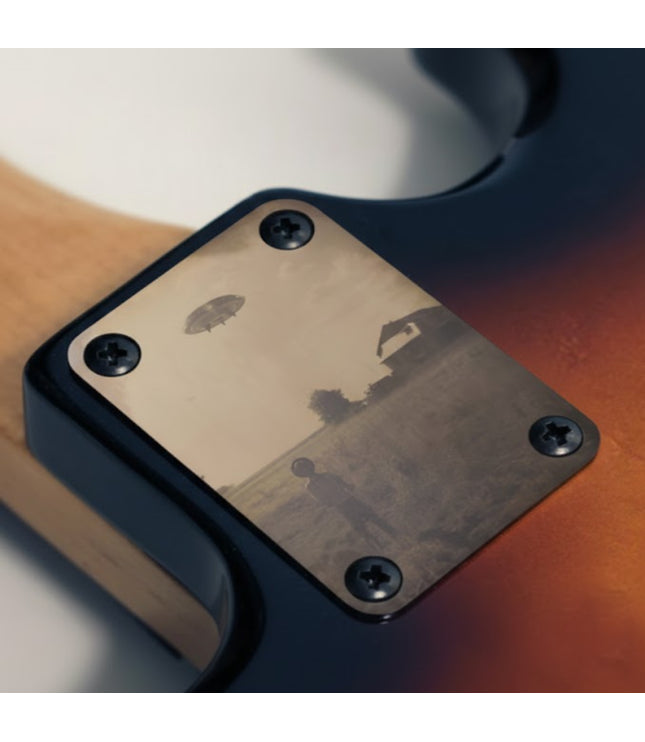 Guitar neck plate - John Bo, on that strange day  - Fender size