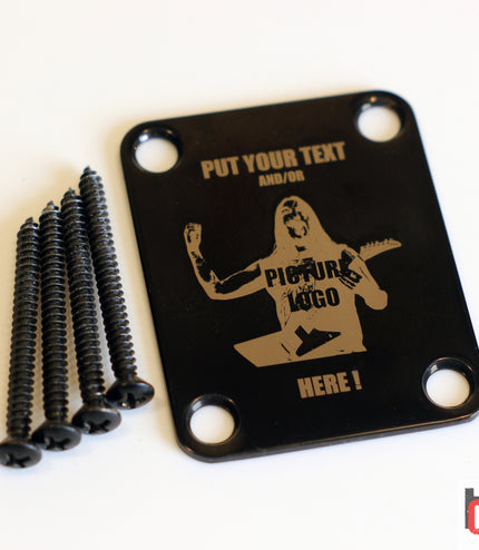 Custom Guitar Neck Plate - A Unique Canvas of Expression - Fender size