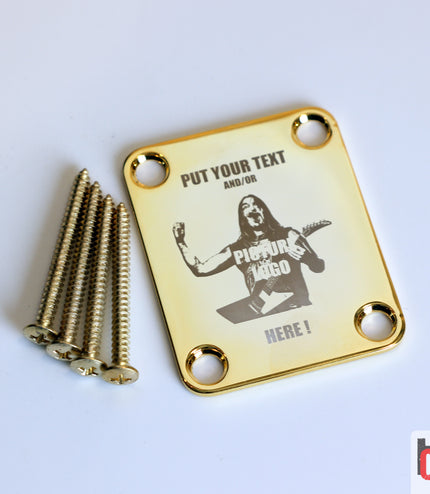 Custom Guitar Neck Plate - A Unique Canvas of Expression - Fender size