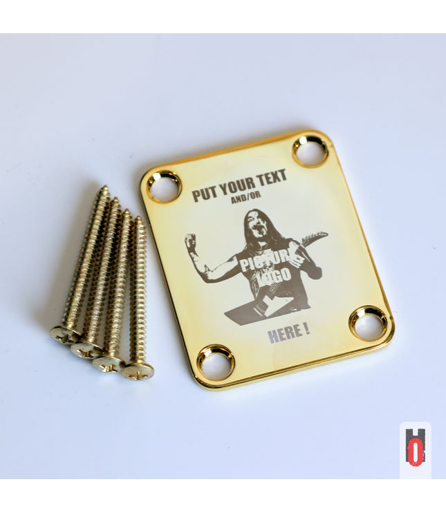 Custom Guitar Neck Plate - A Unique Canvas of Expression - Fender size