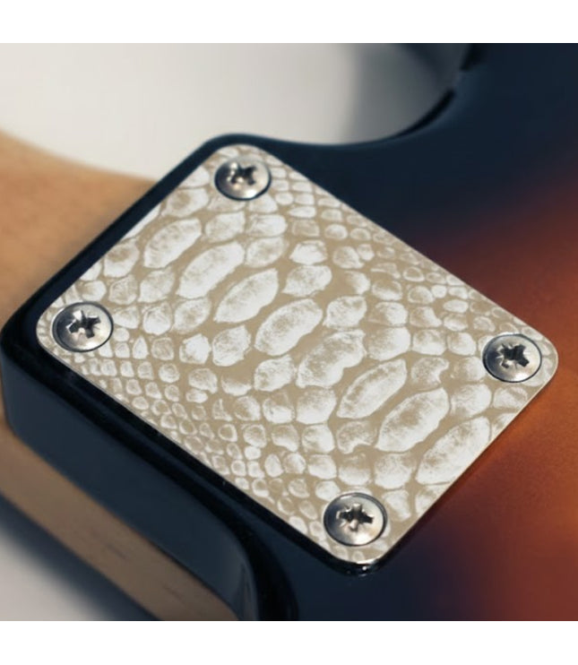 Guitar neck plate - Snake skin - Fender size