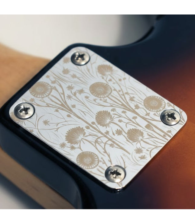 Guitar neck plate - Spring's flowers - Fender size
