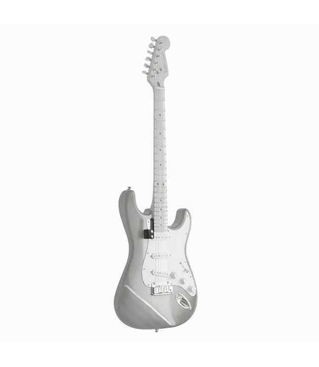 Support mural pour guitare - Effet lévitation - Compatible Fender ® et autres marques, Édition Argent