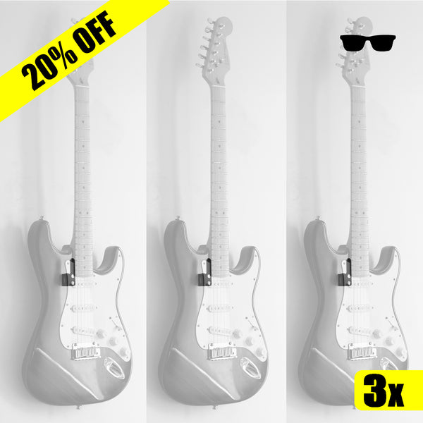 Fender guitar wall store hanger white