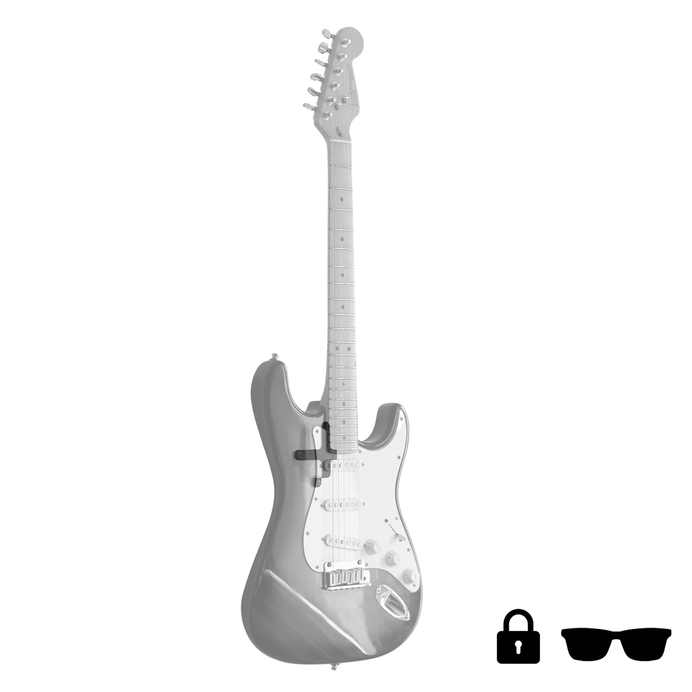 Invisible Guitar Wall Mount & Security lock Compatible Fender ® , Professional Edition