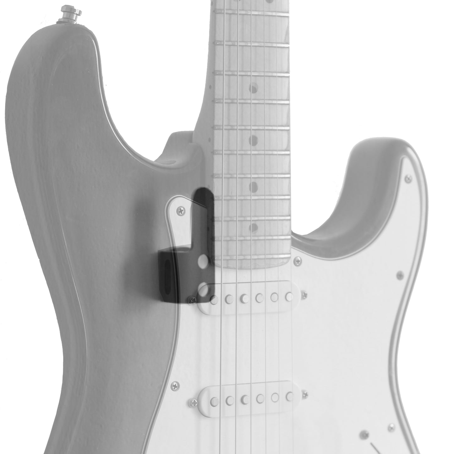 Invisible Guitar Wall Mount Compatible Fender ® , Silver Edition