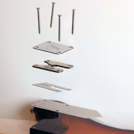 Guitar Wall Mount - Levitation effect - Compatible Fender ® & other brands, Silver Edition