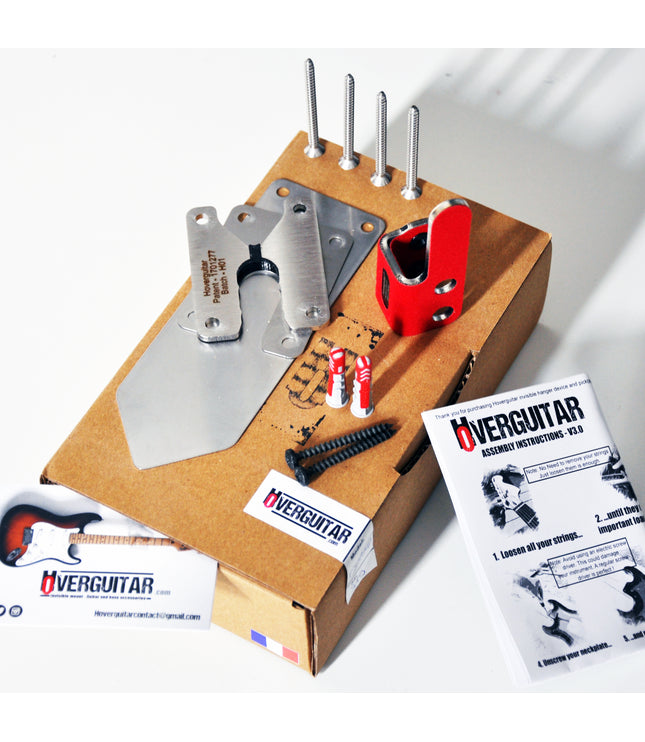 Guitar Wall Mount - Levitation effect - Compatible Fender ® & other brands, Silver Edition